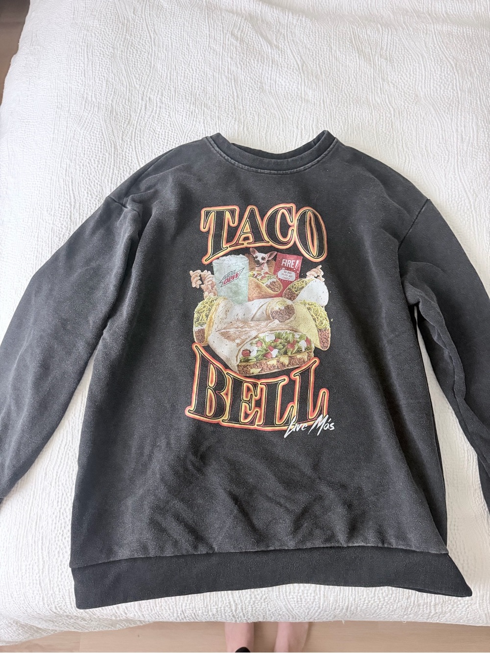Black Graphic Crewneck Sweatshirt -